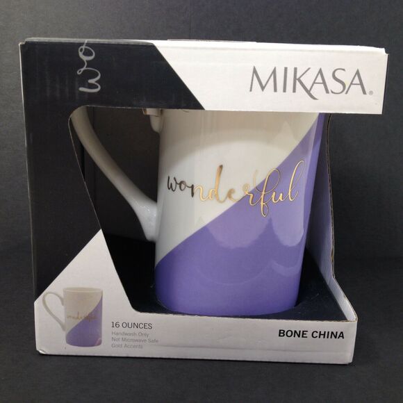 Mikasa Bone China "Wonderful" Mug, Tea Cup The Perfect Gift For Any Occasion - Picture 1 of 12